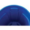 Rubbermaid Commercial 32 gal Round Trash Can, Blue, Open Top, Plastic FG263200BLUE